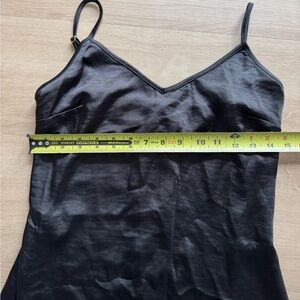 Calvin Klein Black Satin Cami Maxi Dress (Size 2)
